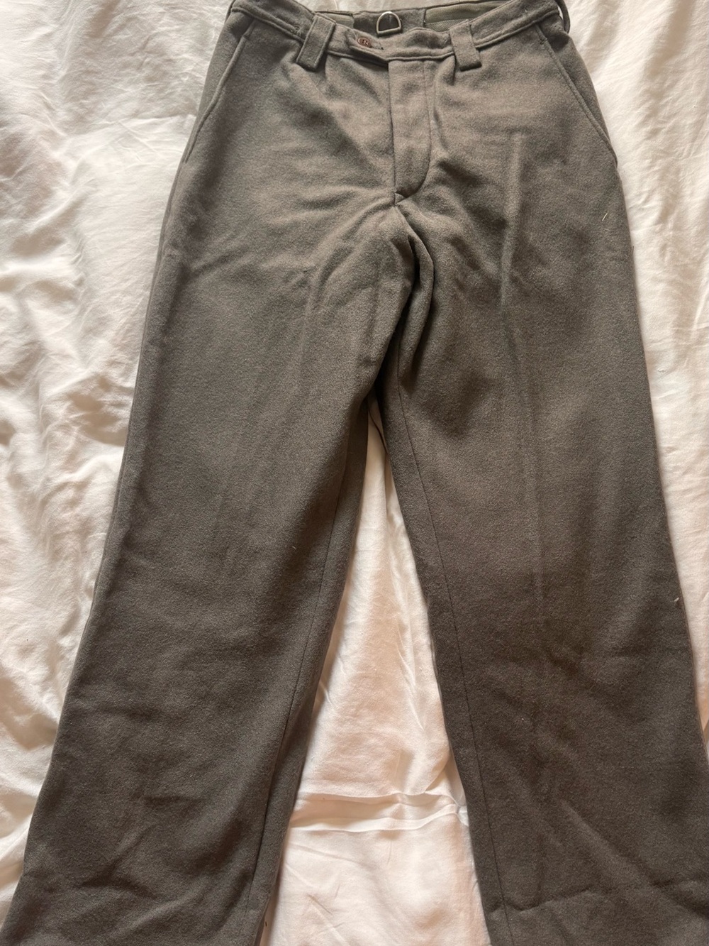Navy surplus grey wool pants